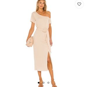 Lovers + Friends (Revolve) Eden Midi Dress in Natural Tan - Medium